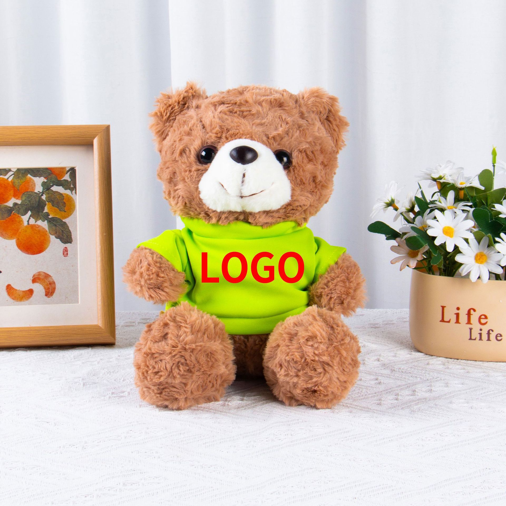 Muñecas de peluche, osos, camisetas, uniformes escolares, suéteres, muñecas para dibujar y imprimir logotipo