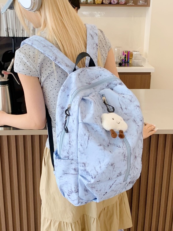 新しいレトロな絞り染めプリントバックパック、男子中学生、高校生、ランドセル、大学生旅行バッグ、学生バッグ、女性|undefined