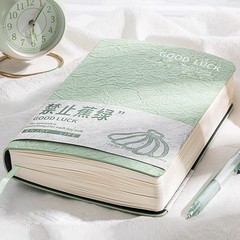 2025学生开学笔记本子A5褶皱皮面超厚软皮手帐账本加厚记事本商务