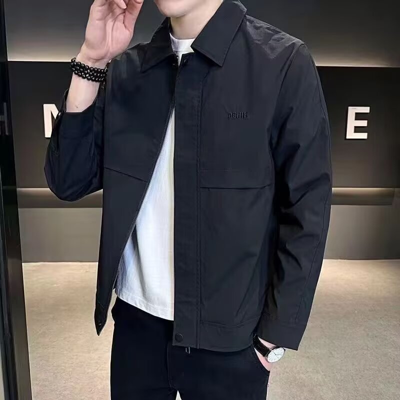 2025 Spring and Autumn Handsome Jacket Men's Ins High Street Trendy Brand Hong Kong Style Japanese Style Harajuku Style Korean Style Trendy Loose Jacket