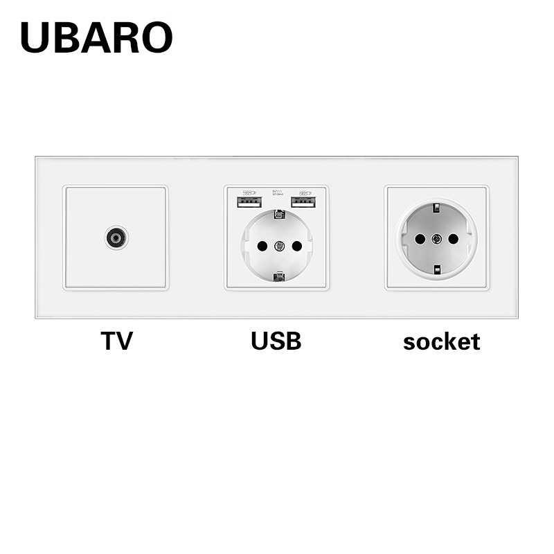 258 TV-USB 소켓-흰색