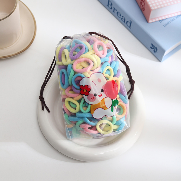 Cute Children's Hair Band Girls' Rubber Band Headdress Baby's Hair Band Small Rubber Band Candy Color Towel Loop Head Rope
