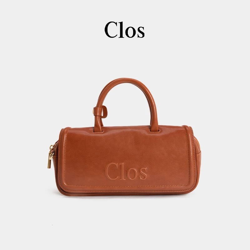 Borsa a spalla in vera pelle retro a cuscinetto da donna_voghion.com