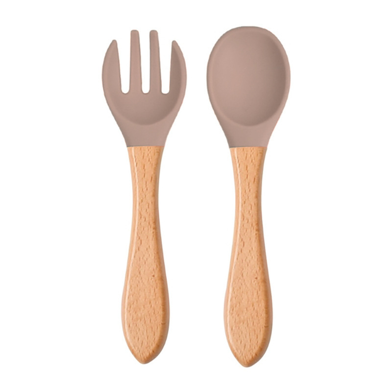 Walnut color (wooden fork spoon)