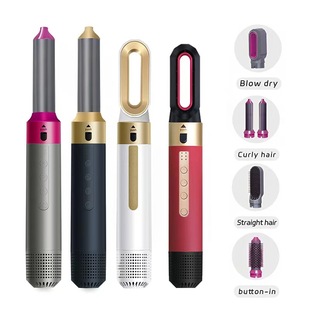 hot hair comb five-in-one hot air comb hair dryer curling rod curling straight dual-purpose high-speed automatic curling rod