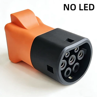Elektrikli avtomobil şarj stansiyaları: Standard Socket Adapter - orange-anti-theft-european-standard-female-connector-no-light