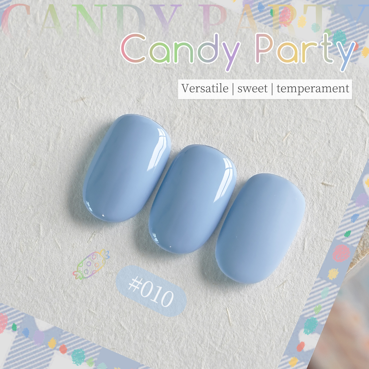 Caramelo fiesta serie de pegamento de uñas en 2025 nuevo temperamento de polvo de melocotón especial para manicuras