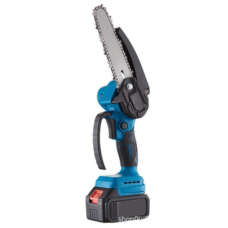 跨境迷你剧锂电电锯手提式电链锯户外无线伐木单手锯砍树修枝锯