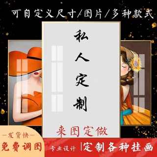 装饰画定制挂画定制工装地图酒店墙壁画客厅来图定制无框画定制