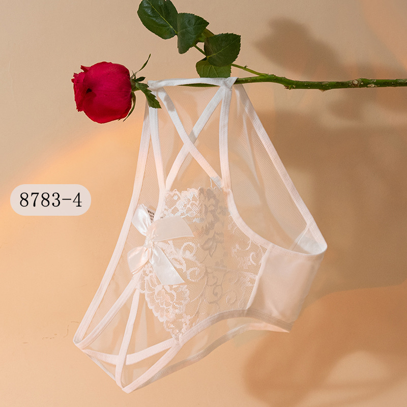 Dulce chica blanca ropa interior de encaje puro sexy lindo arco malla cómodo algodón entrepierna ropa interior nuevo