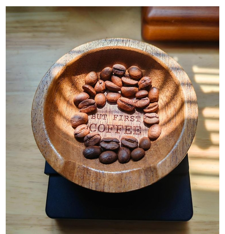 Bilancia da caffè in noce, piatto per chicchi di caffè in polvere, piatto per chicchi di caffè, ciotola speciale, cucchiaio dosatore, piatto dosatore, set spray antistatico_voghion.com