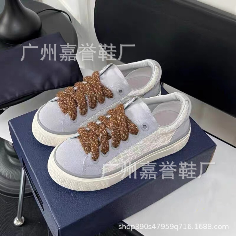 D家2025新款高版B33系列提花运动鞋男女情侣真皮板鞋拼接休闲鞋女|undefined