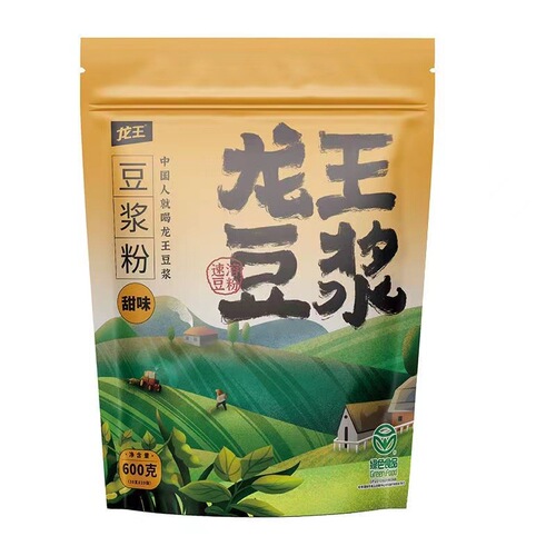 Dragon King 600g soy milk bag classic original instant sweet soy milk nutritious breakfast soy powder