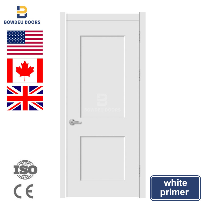 源头厂家白色底漆预装实木室内门木制模压门 批发卧室房间酒店