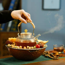 日式围炉煮茶炉电陶炉家用室内玻璃煮茶壶茶具全套套装烧烤煮茶器