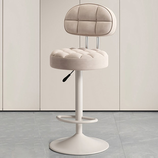 Bar Chair with a Light Luxury Feel, Bar Chair for Home Use, Island Stool, Cashier Counter High Stool, Adjustable Swivel Q&