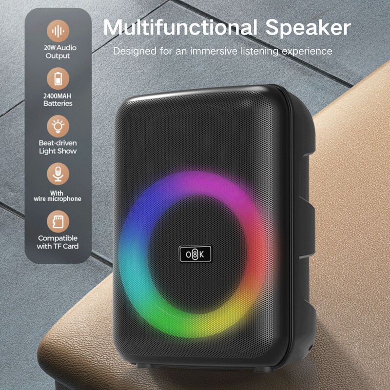 Cross-border new 8-inch outdoor audio square dance audio mobile portable portable wireless home party speaker
