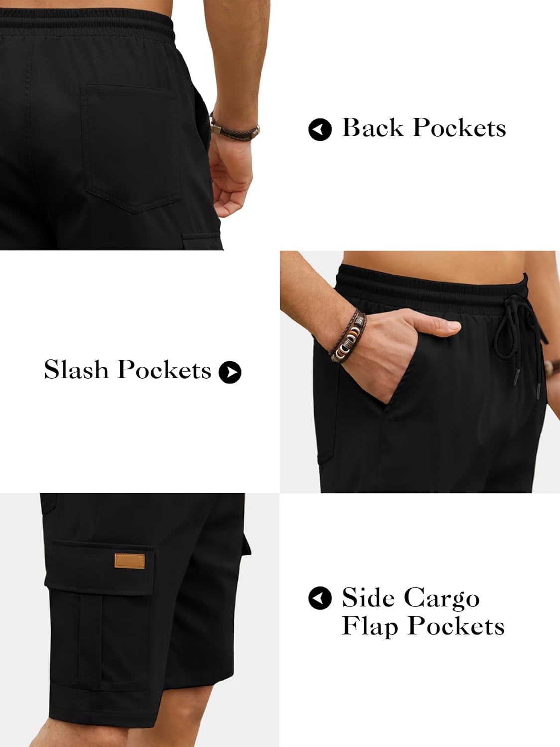 Men's Breathable Cargo Shorts Quick Drying Multi Pocket Sports_voghion.com