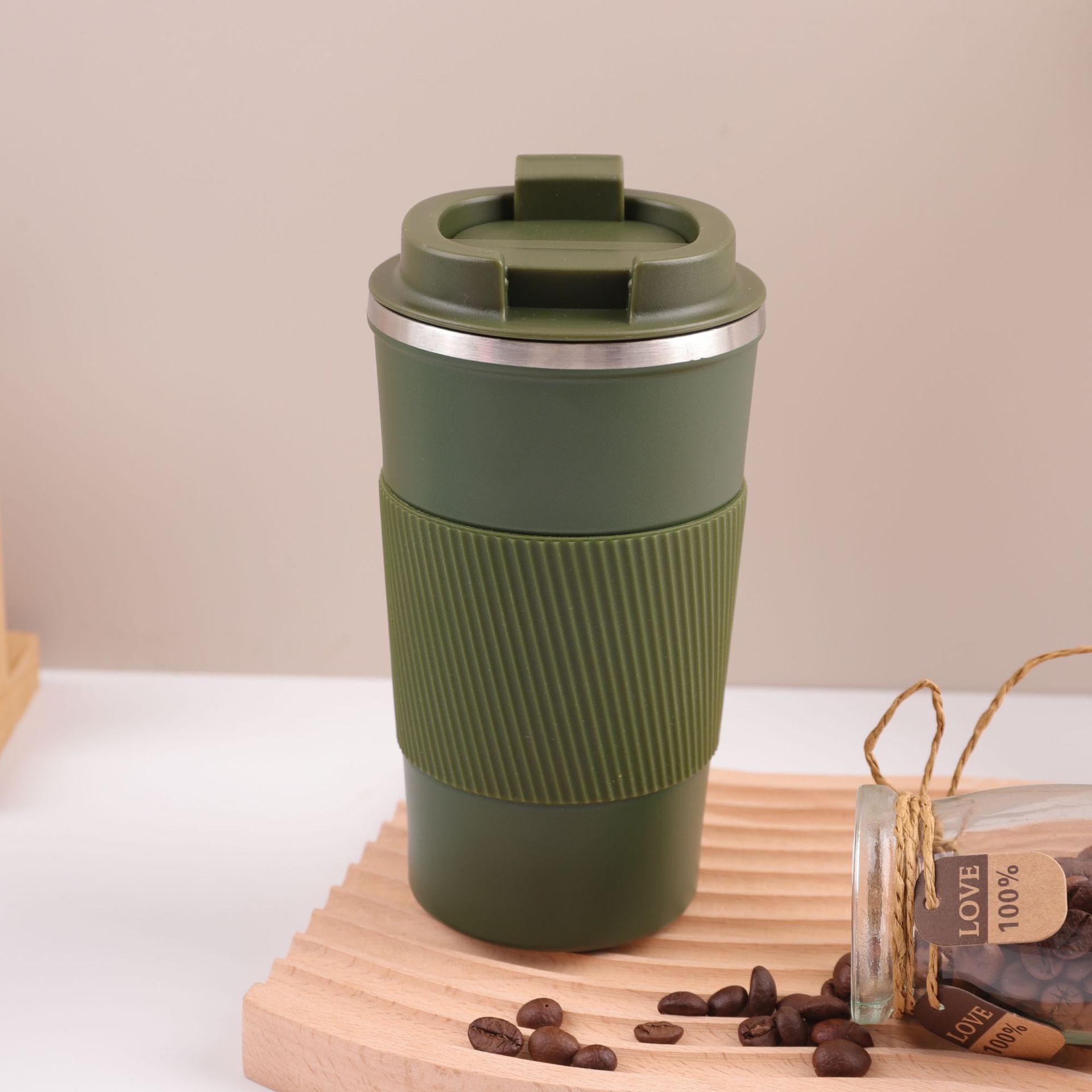 Taza de café de acero inoxidable 304 de doble capa con aislamiento al vacío, taza de oficina, taza para actividades al aire libre, taza de agua para automóvil