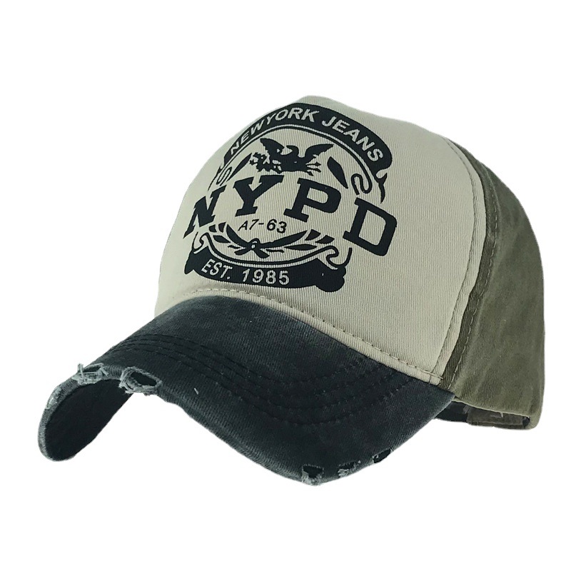 亚马逊跨境爆款字母NYPD户外遮阳帽纯棉警察Police棒球帽鸭舌帽