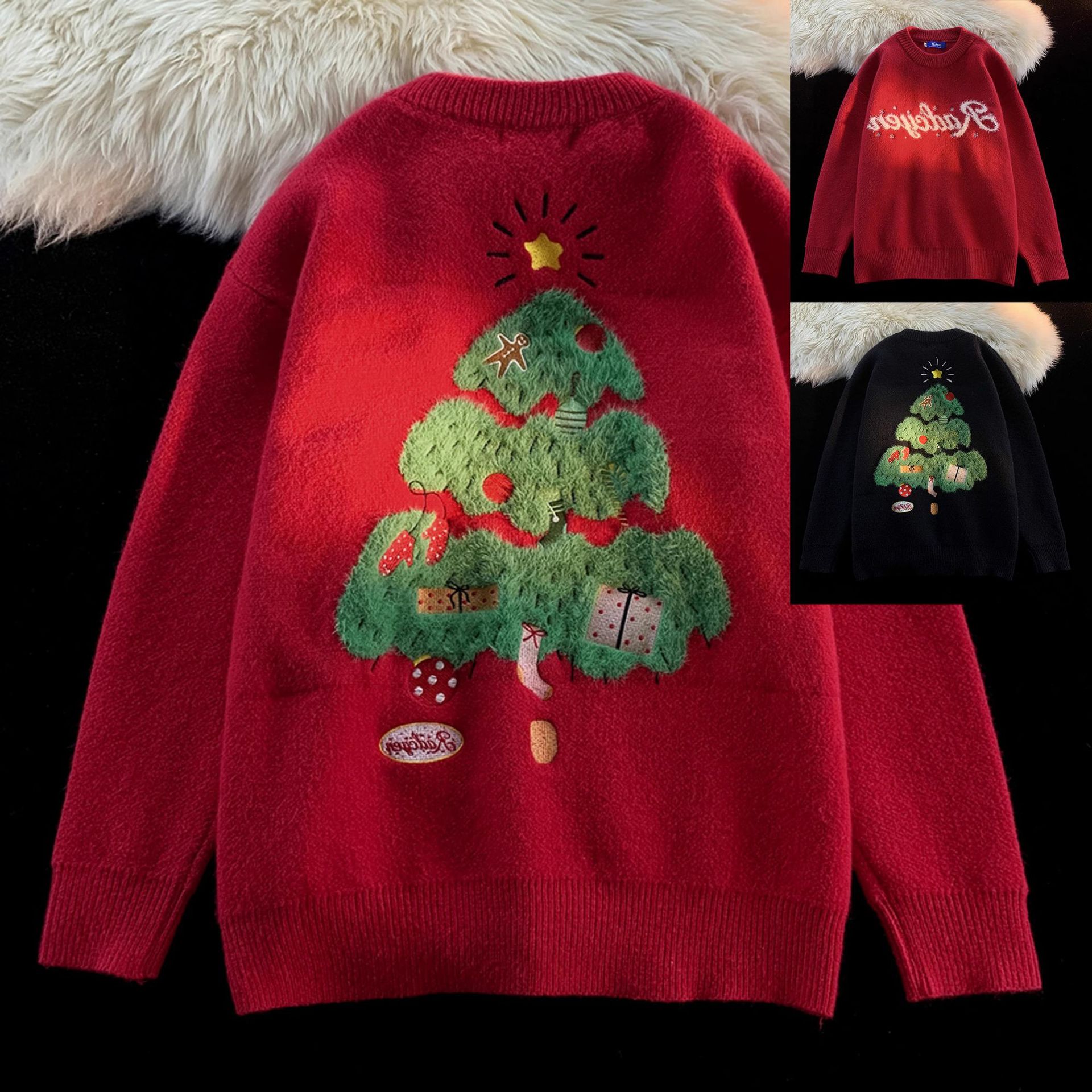 Navidad árbol de atmósfera tridimensional fellows suéter hombre perecido alto invierno suéter fábrica transfronteriza al por mayor