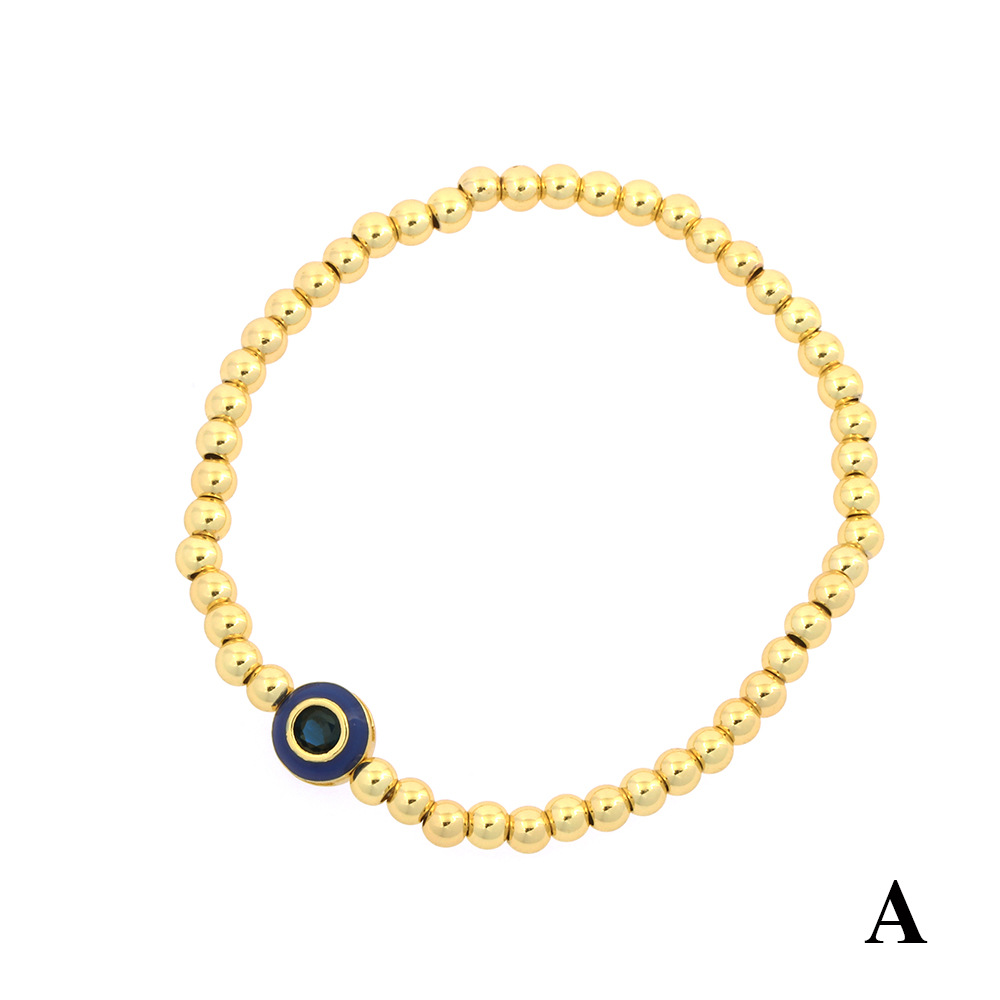 14g Weight Bracelets Classification 1 Piece Quantity Simple Style Classic Style Heart Shape Copper Beaded Bracelets
