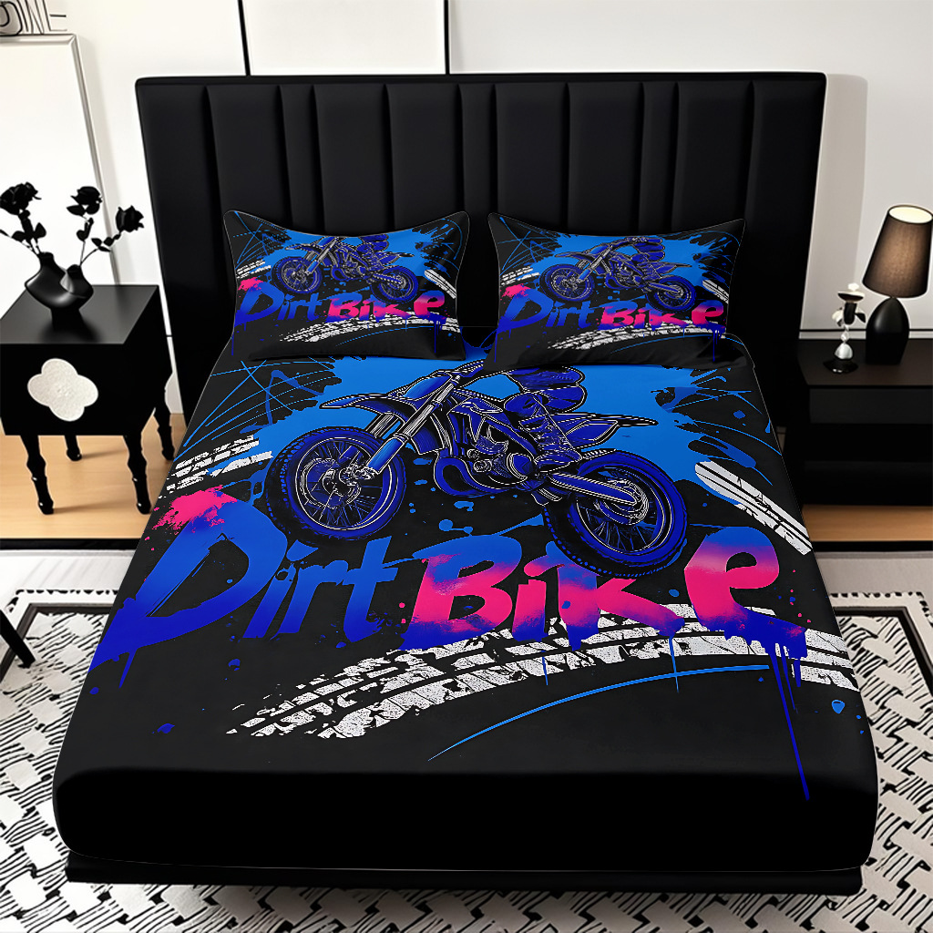 TEMU / JIT transfronterizo suave cama molida Kits cool motocicleta impresión digital HD se puede ajustar