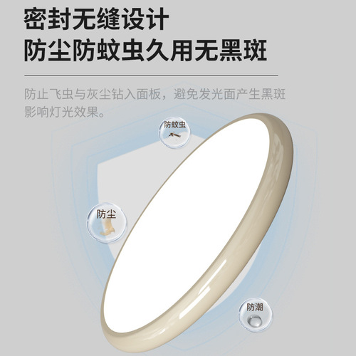 Full Spectrum Minimalist Eye-Caring Flush Mount Ceiling Lamp, Round Main Bedroom Lamp, Modern Simple Cream Style Flush Mount Study Room Dining Room Lamp