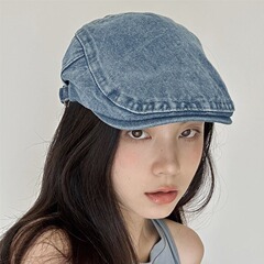 【カウボーイはクール】丹寧風レトロなカウボーイの前進帽は、頭の周りのおしゃれなアヒルの口の帽子の潮を調節することができる