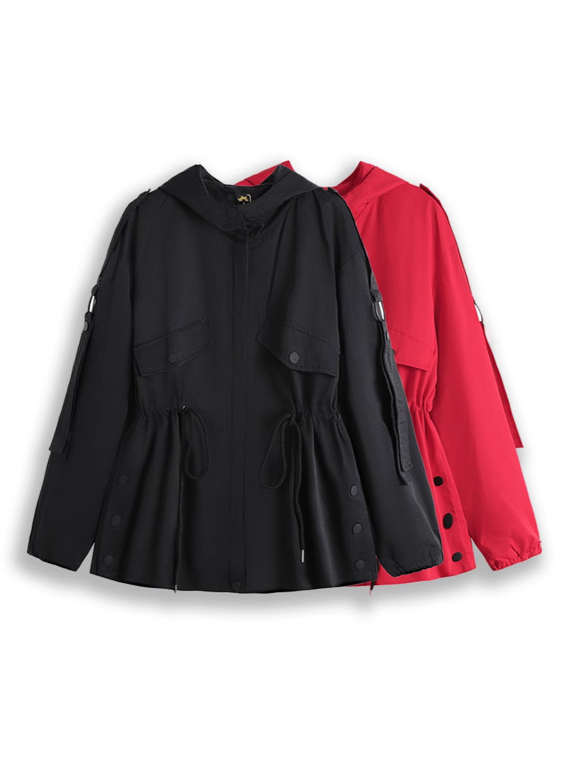 130-320 Plus Size Women's Casual Jacket 2025 Autumn and Winter New Fat Sister Waist Long Red Jacket 130-320 Plus Size Women's Casual Jacket 2025 Autumn and Winter New Fat Sister Waist Long Red Jacket