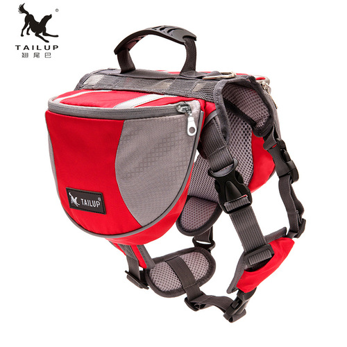 Pet supplies reflective striped backpack Amazon AliExpress cross-border foreign trade travel dog backpack with raised tail