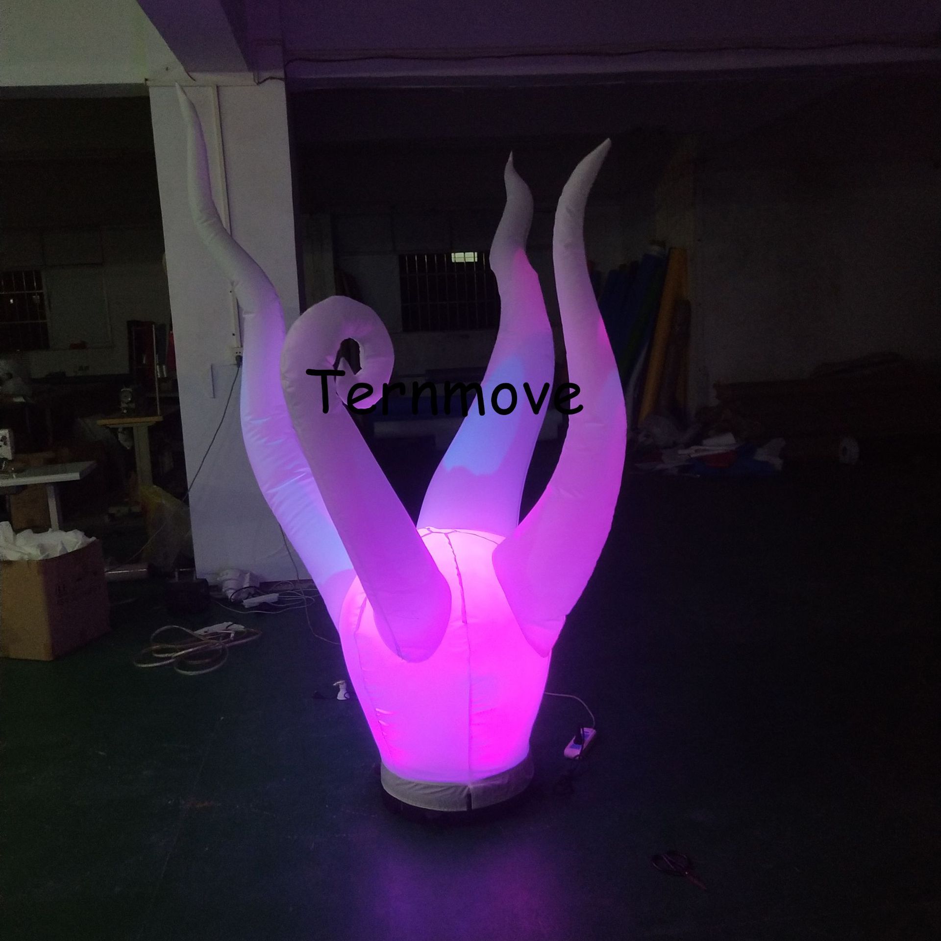 万圣节创意充气树杈气模酒吧夜店舞台灯光装饰气球拱门发光水母