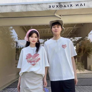 情侣装纯棉T恤夏季新款宽松显瘦小众设计感男女短袖上衣潮牌班服