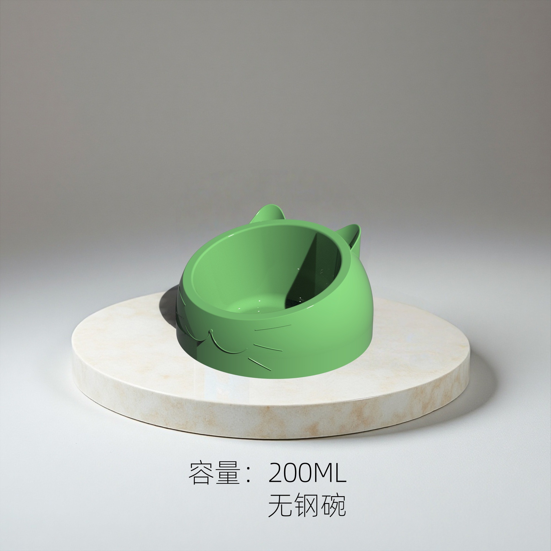 Celebridad de Internet de acero inoxidable gato tazón perro tazón doble tazón protección cervical gato tazón boca oblicua caliente comida para mascotas tazón gato suministros