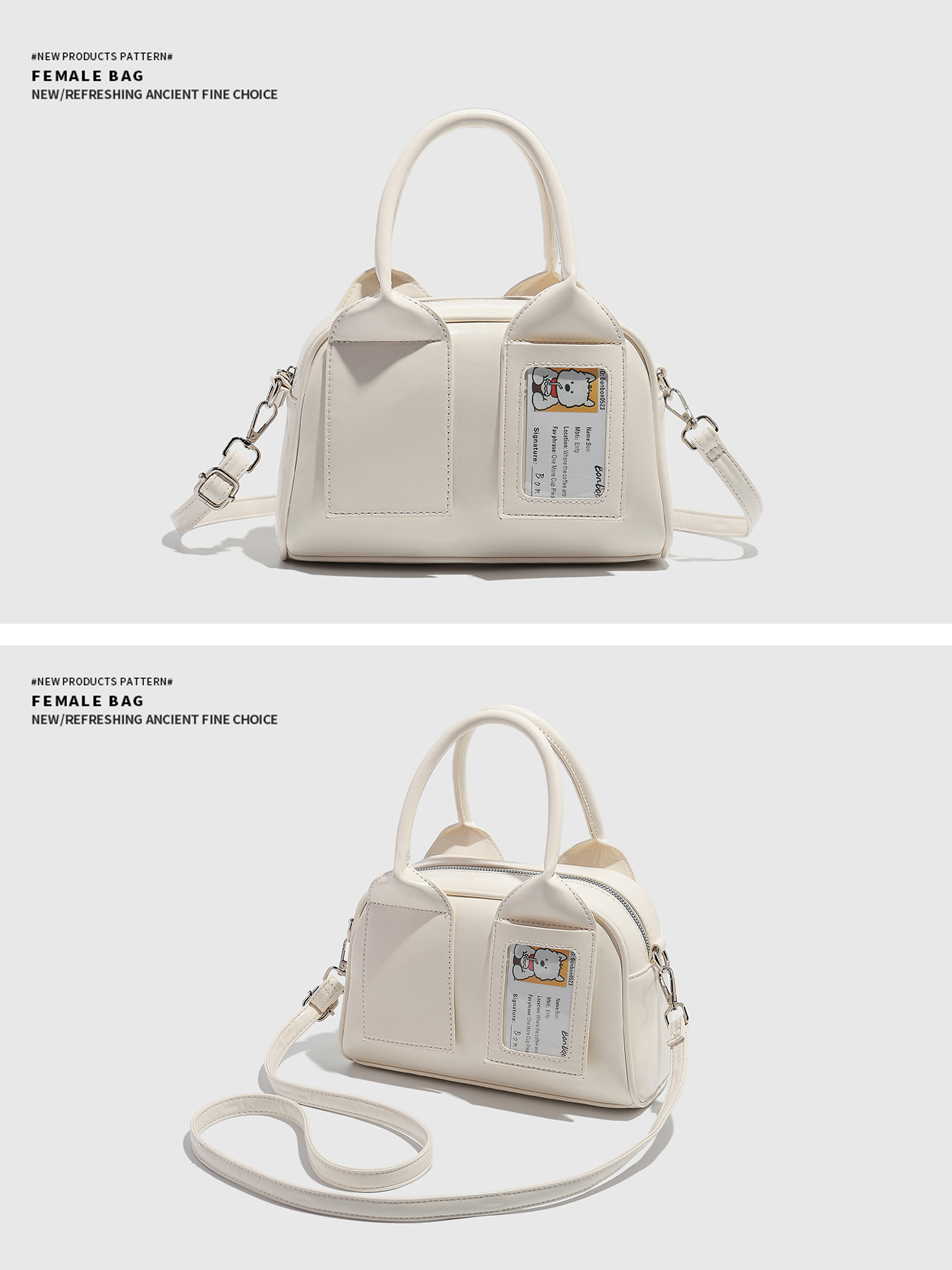 Bolsa bowling feminina elegante mala tiracolo da moda_voghion.com
