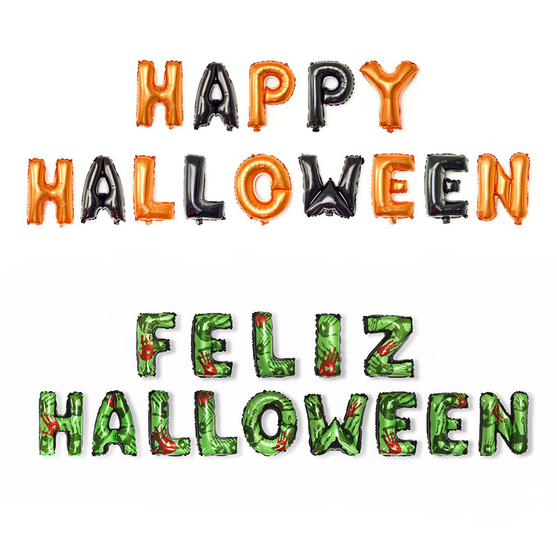 Halloween carnaval fiesta globo traje fantasma Festival Escena diseño suministros tirar bandera papel de aluminio globo