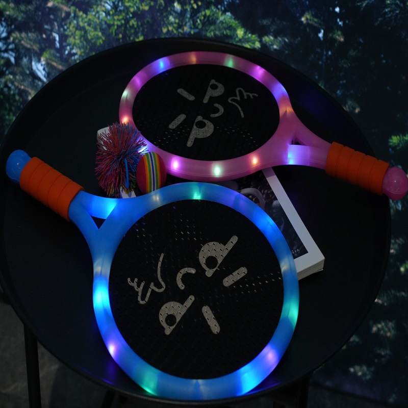 Luminous Bouncing Racket Indoor Sports Parent-Child Interactive Toy Racket Outdoor Training Set Fitness Tennis Racket