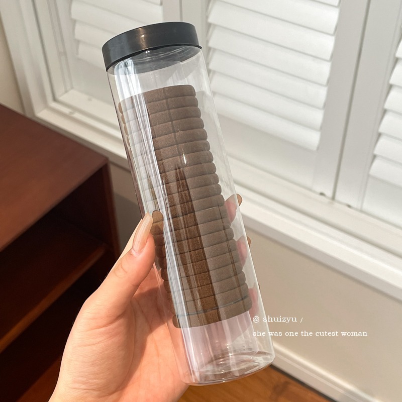 Otoño e invierno, lazo redondo para el cabello enlatado, funda de cuero para el cabello, cuerda para la cabeza, banda elástica circular de alta calidad para mujer, no daña la cuerda para el cabello