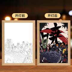 日漫火影忍者疾風伝佐助暁組織ペインイタチ創意diy照明画小夜灯デスクトップ振り子