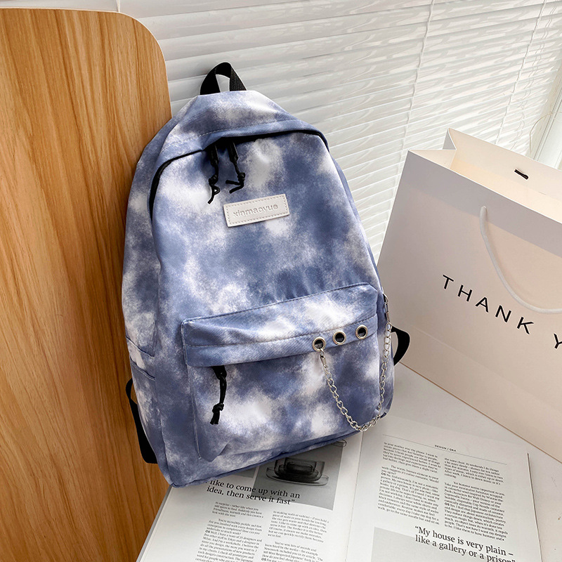 Mochila escolar de gran capacidad, bolso femenino, versión coreana, mochila para estudiantes de secundaria, mochila de viaje Mori tie-dye