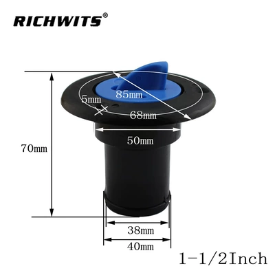 Yacht Rv Fuel Tank Port Avtomobil ehtiyat hissələri - 38mm-black-unit-weight-0111kg