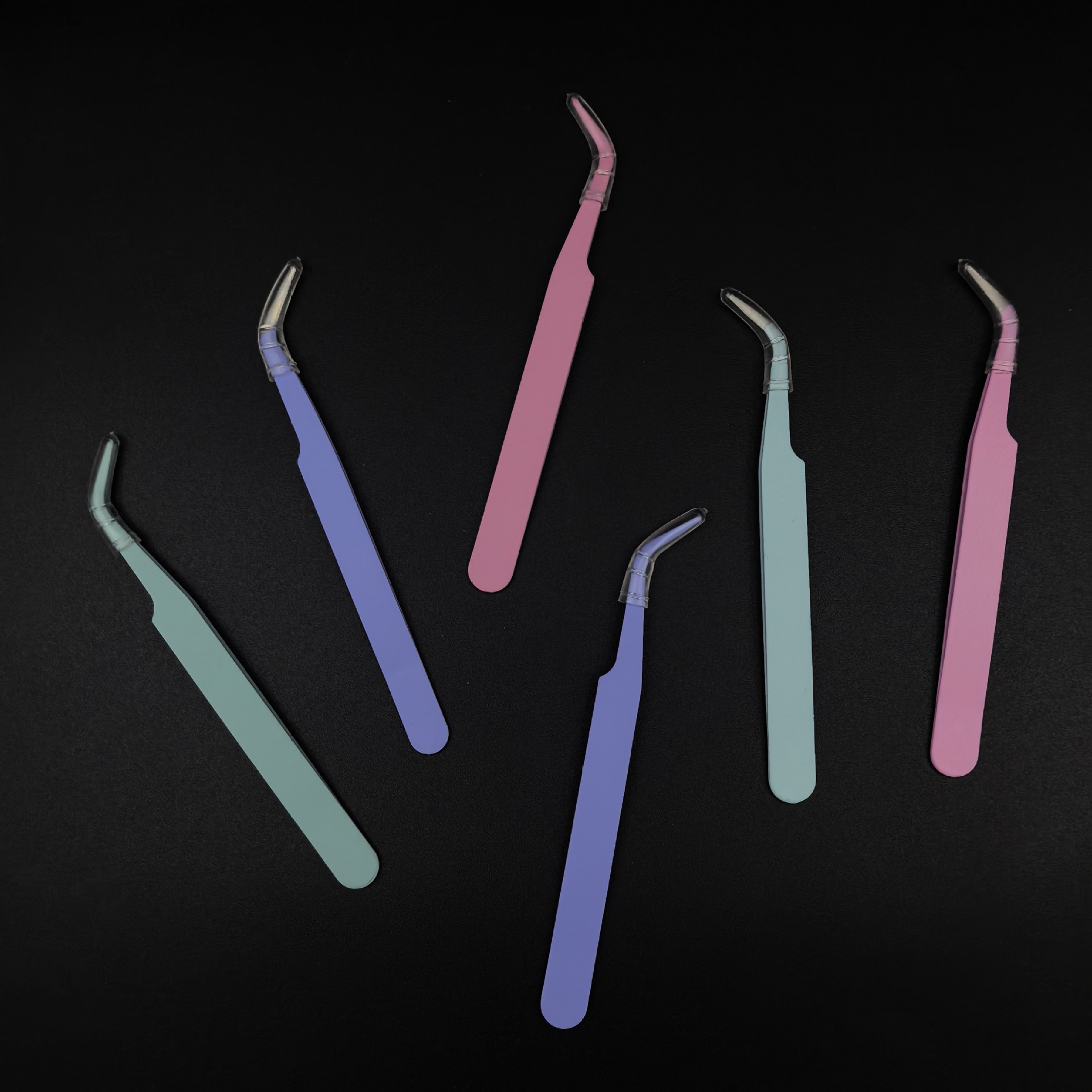 Macaron-Colored Bead Tweezers, Colorful Curved and Straight Tweezers, False Eyelash Tweezers, Decorative Sticker Clips, DIY Tools