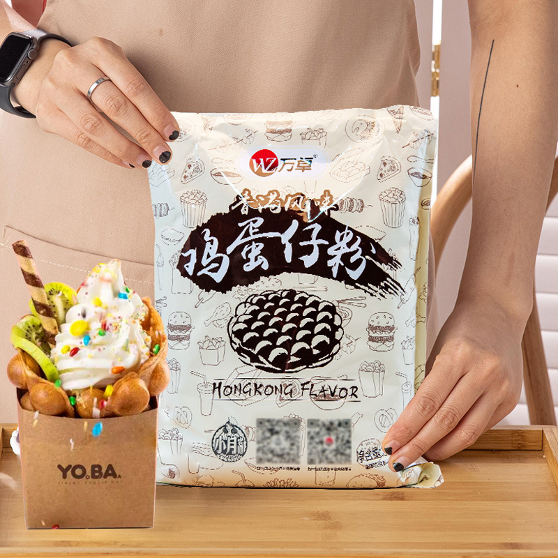 万卓港式鸡蛋仔粉蛋仔粉商用预拌粉港味专用鸡蛋仔原料家用松饼粉