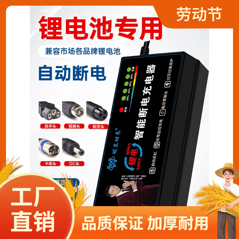 Lithium Battery Electric Vehicle Charger 48V2A60V36V72V3A Electric Vehicle Smart Scooter Driving Tongman