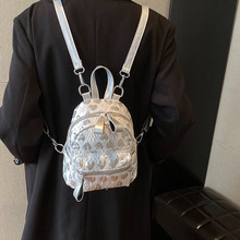 复古双肩包女2023新款韩版帆布小背包两用斜挎包时尚学生旅行背包
