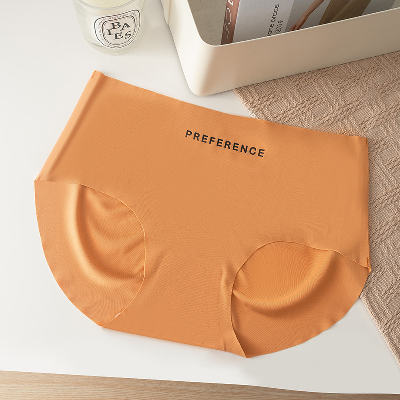 Seda de hielo que no deja marcas señoras cintura media algodón puro antibacteriano entrepierna nude niña estilo deportivo simple yoga mujeres pantalones triangulares internos