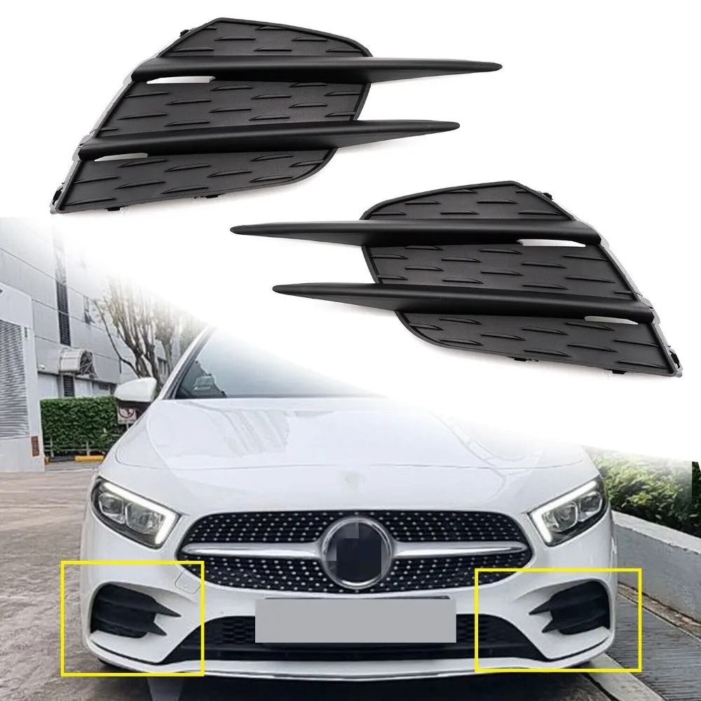 Aplicable a Mercedes-Benz Clase A W177 marco de lámpara de niebla barra frontal cuchilla de acabado A200 ventilador lateral A180 cubierta de lámpara de niebla parrilla frontal