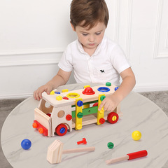 Screw Assembly Tool Car Children's Toy Beech Wood Quality First 2 Years Old 2 Years 3 Years and Older Boys Baby Intelligence Development