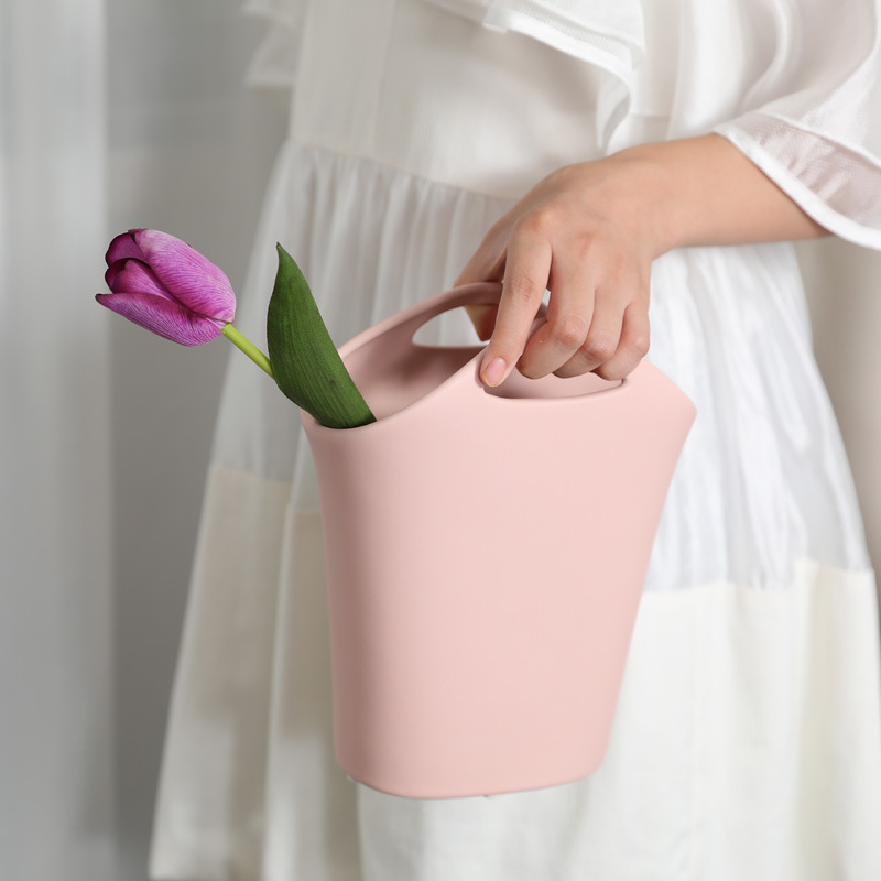 Crema estilo nicho bolso florero de cerámica decoración diseño sentido salón arreglo floral mesa comedor TV decoración del gabinete