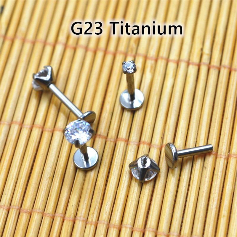 G23钛合金穿刺穿孔饰品锆石镶钻唇钉唇环人中钉耳蜗钉耳骨钉现货-阿里巴巴